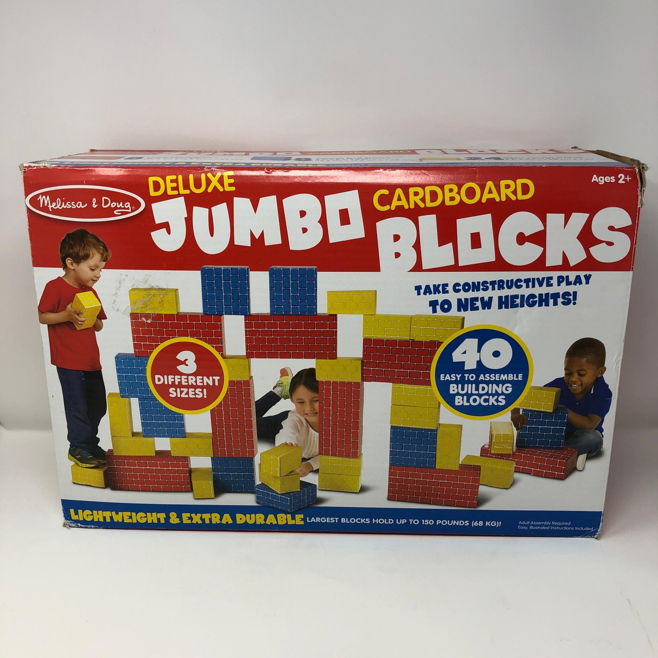 Melissa & Doug Deluxe Jumbo Cardboard Blocks - 40 pc Set Open Box