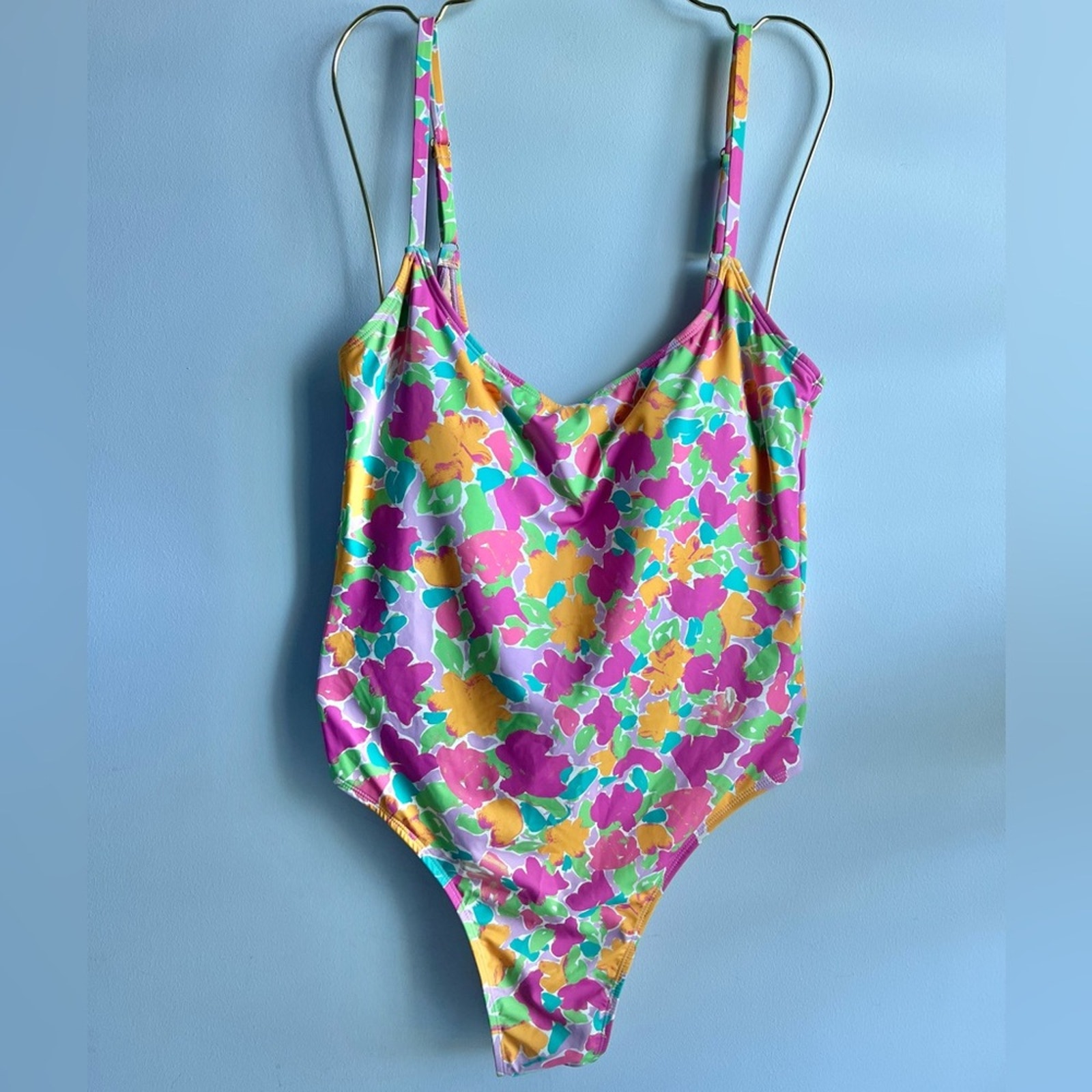 COTTON ON Women's Floral-Print Cheeky One-Piece Swimsuit Size Medium