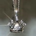 The Triple Crown pendant charm necklace in 925 and cubic zirconia