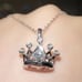 The Triple Crown pendant charm necklace in 925 and cubic zirconia