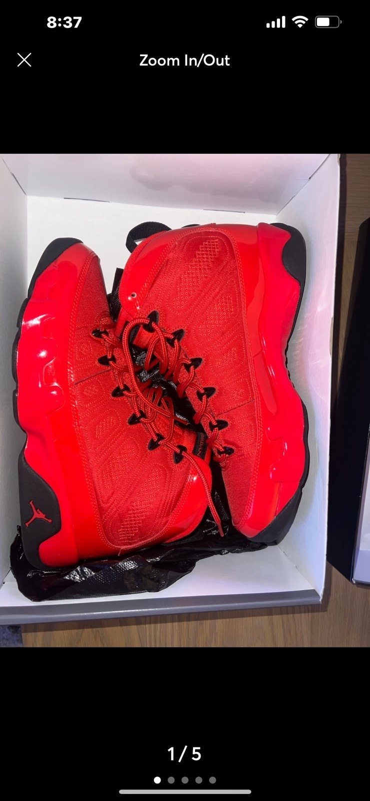 Jordan 9 chile red size 10.5