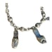 Brighton Silver Plated 6 Shoe Sandal Charm Retired Bracelet 7.5 Inches