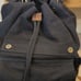 Kattee Black Leather Canvas Backpack Travel Bag