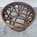 1970s Vintage Mid Century Bamboo Bentwood Rattan Stool Shabby Boho Decor