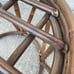 1970s Vintage Mid Century Bamboo Bentwood Rattan Stool Shabby Boho Decor