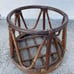 1970s Vintage Mid Century Bamboo Bentwood Rattan Stool Shabby Boho Decor