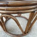 1970s Vintage Mid Century Bamboo Bentwood Rattan Stool Shabby Boho Decor