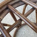 1970s Vintage Mid Century Bamboo Bentwood Rattan Stool Shabby Boho Decor