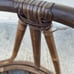 1970s Vintage Mid Century Bamboo Bentwood Rattan Stool Shabby Boho Decor