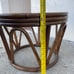 1970s Vintage Mid Century Bamboo Bentwood Rattan Stool Shabby Boho Decor