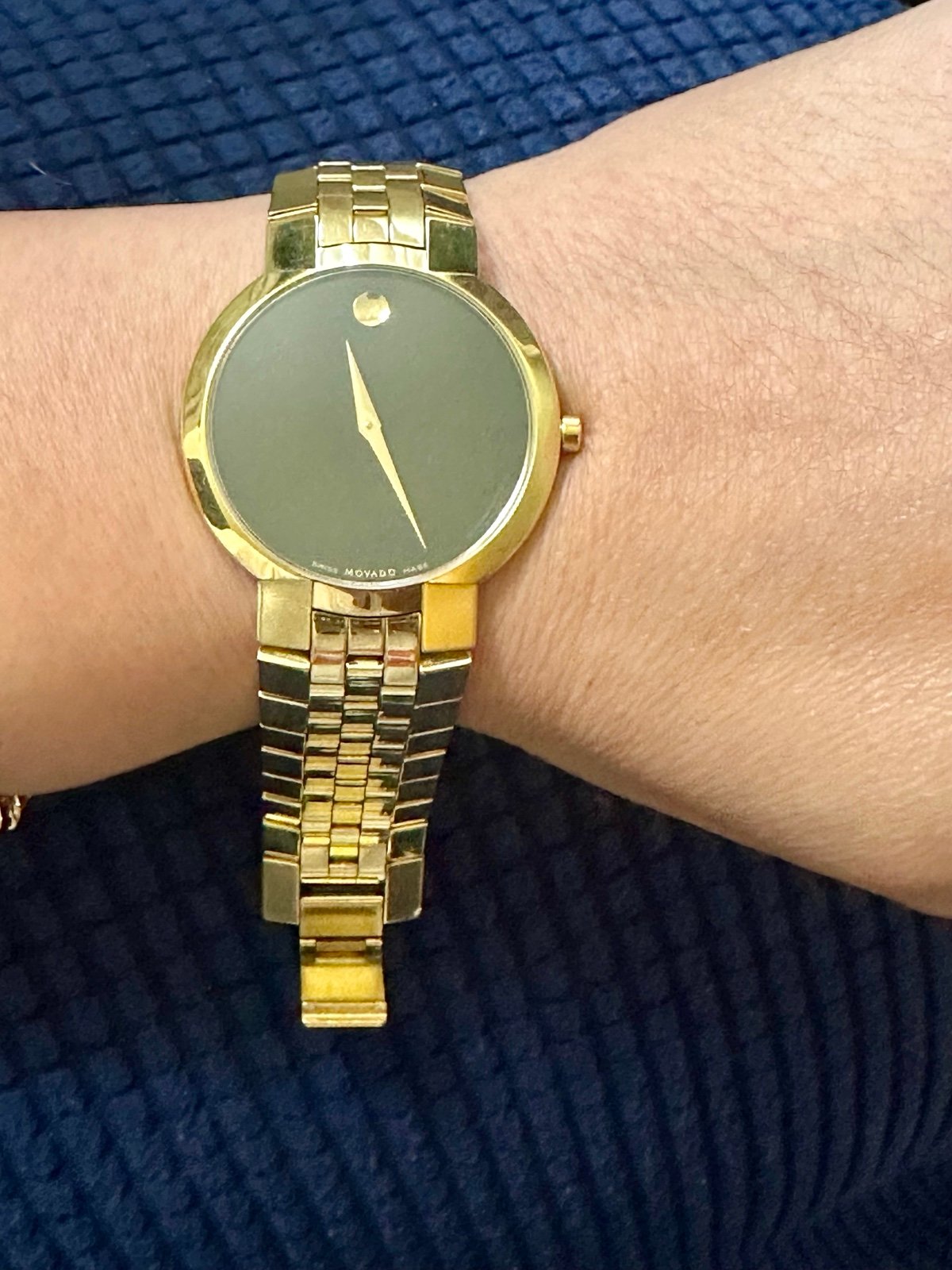 MOVADO FACETO GOLD WATCH