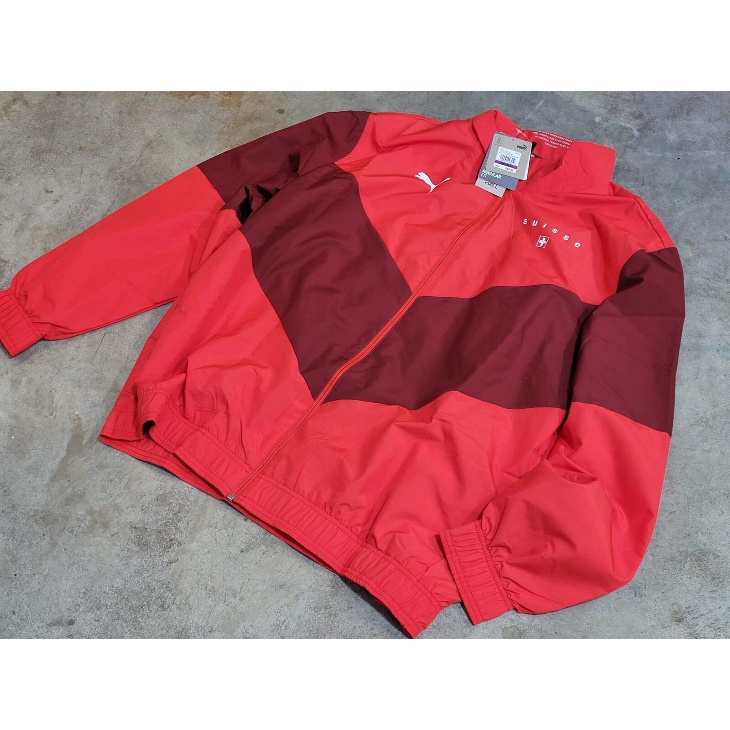 Puma Suisse Swaziland Red Pre-Match Red Soccer Jacket Men Size XXL