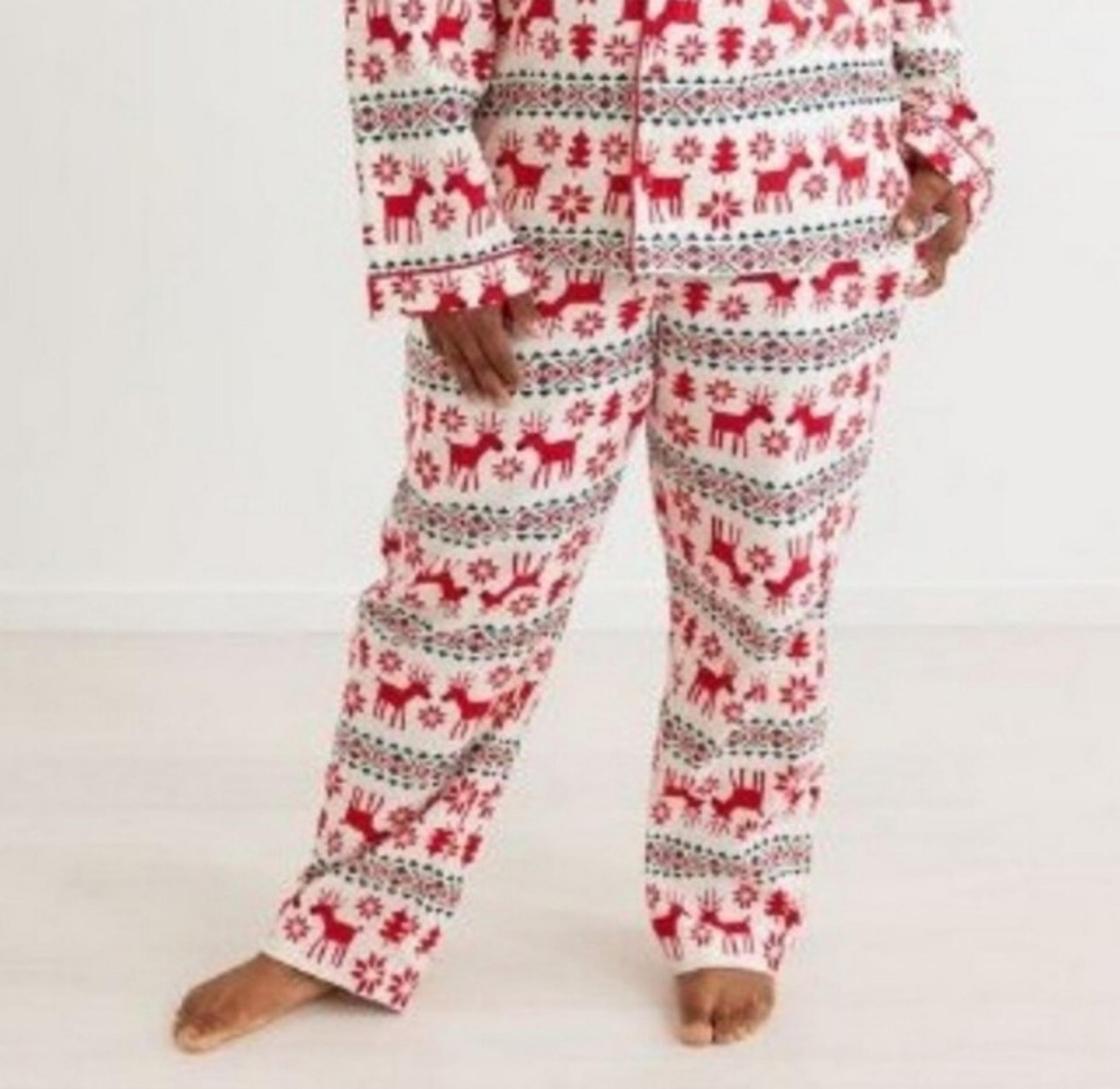 HANNA ANDERSSON Unisex Flannel Reindeer Christmas Pajama Pants