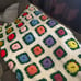 Vintage Rosette Afghan Blanket