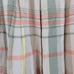 Vintage Talbots Petites Skirt 6P Cream Sage Plaid Pleated 100% Cotton Full Boho