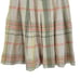 Vintage Talbots Petites Skirt 6P Cream Sage Plaid Pleated 100% Cotton Full Boho