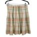 Vintage Talbots Petites Skirt 6P Cream Sage Plaid Pleated 100% Cotton Full Boho