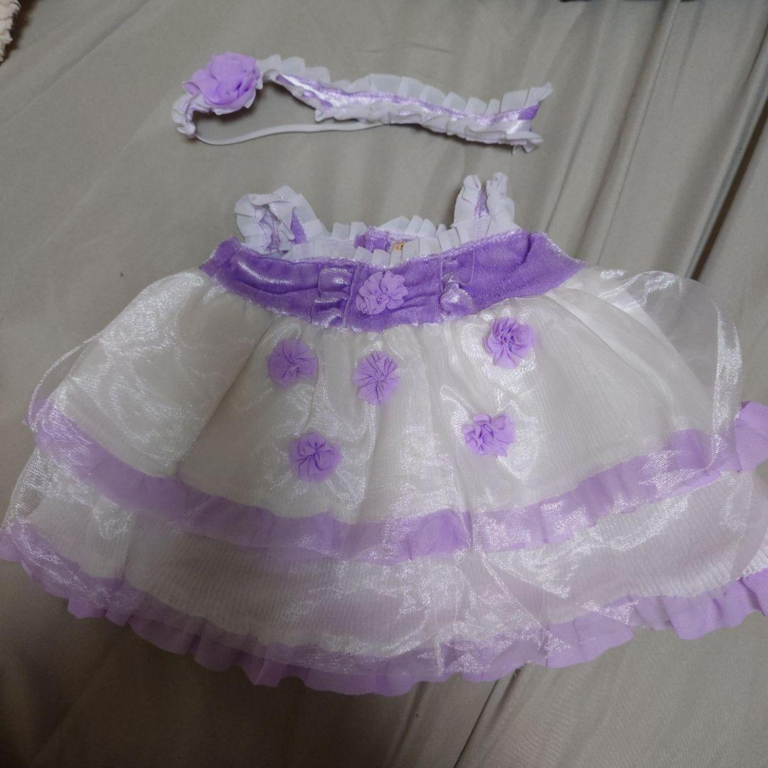 Here's the English translation:

Unibear Dress, ShellieMay, S Size, One-Piece Dress, Frills