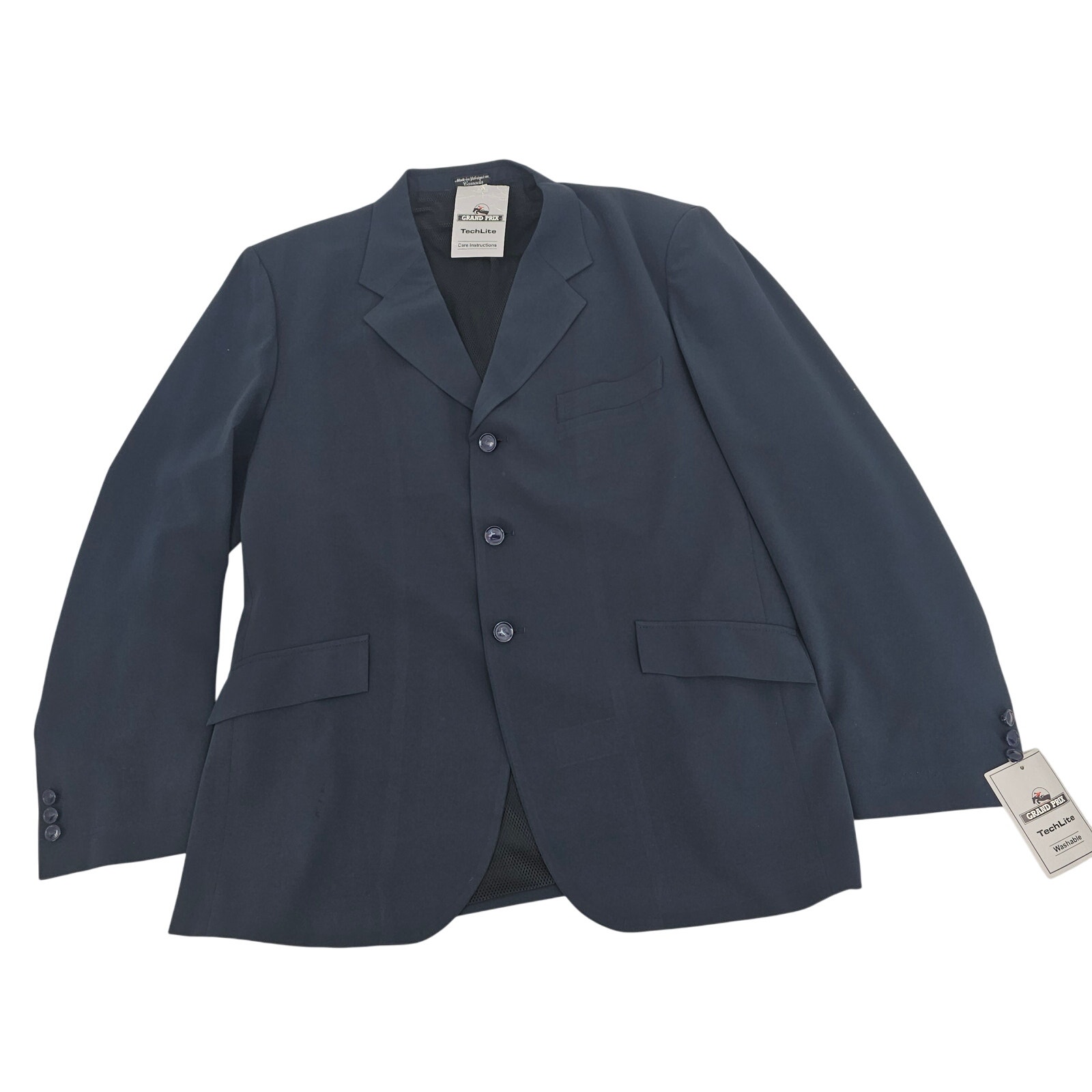 NEW Grand Prix TechLite Stretch Navy Competition Equestrian Show Jacket 46R 3059