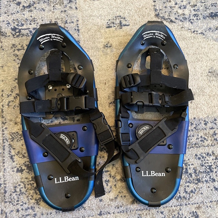 Kids LL Bean Snow Shoes Winter Walker 16 Youth - 16 Inches - Blue Black