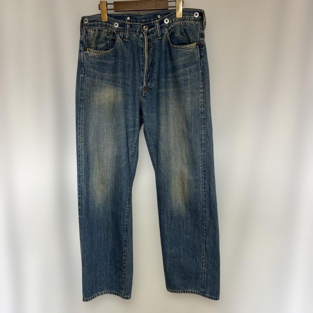 【A.PRESS アプレッセ】Washed Denim Pants 32インチ A.Presse washed denim pants e bleach