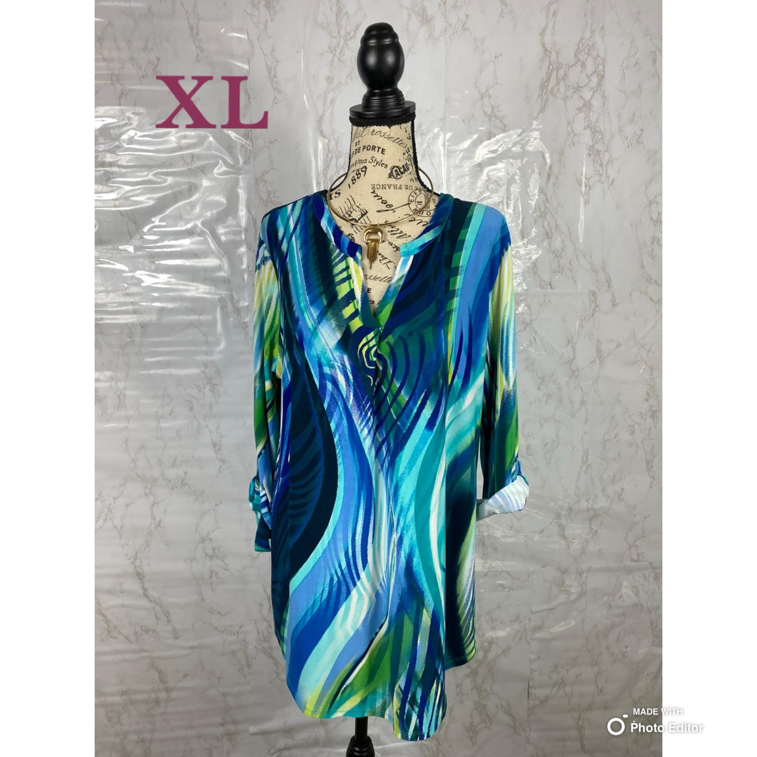 XL MODERN SILKY TIE DYE CASUAL DRESS