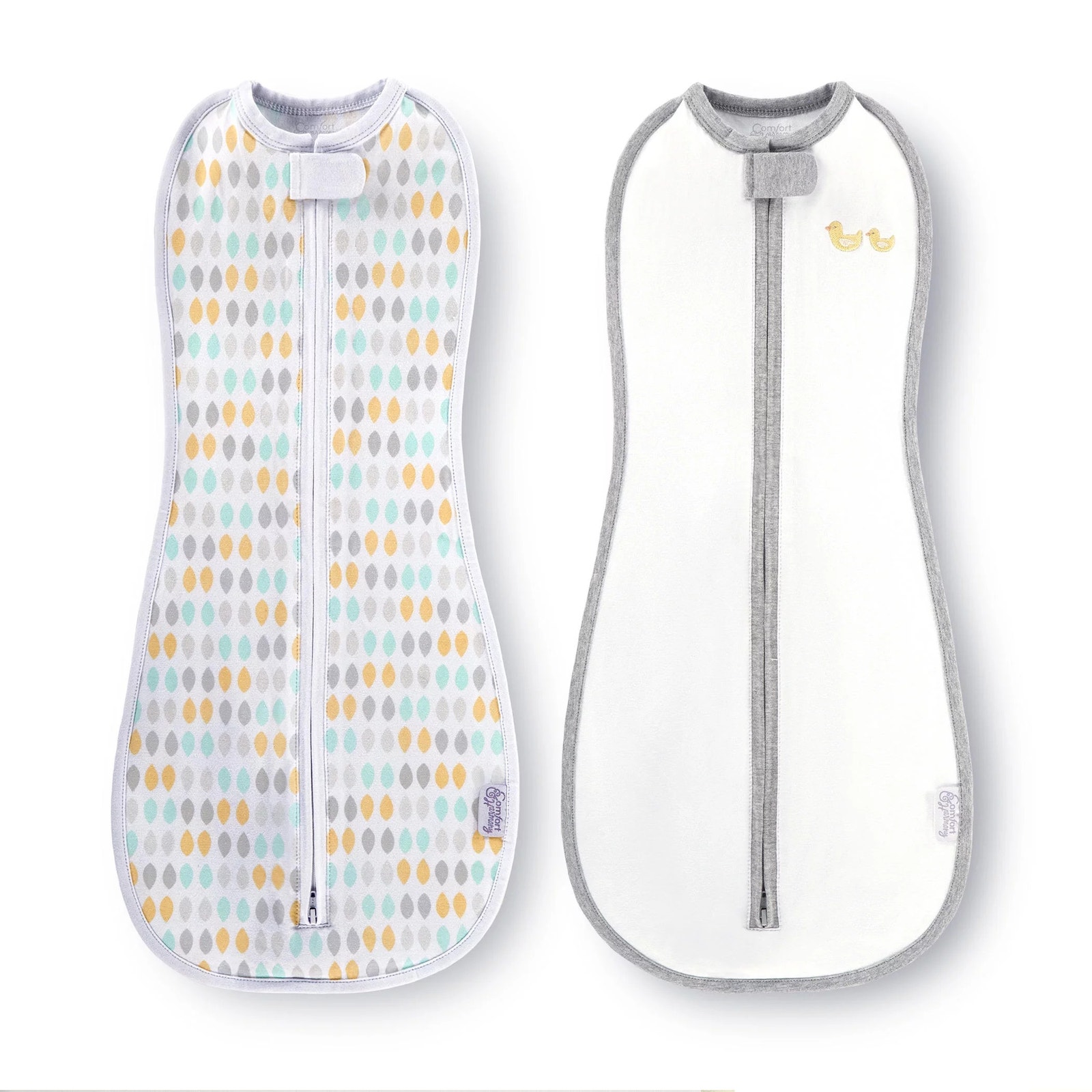 Two NWT Woombie Swaddler Comfort & Harmony Perfect Peanut 0-3 Months