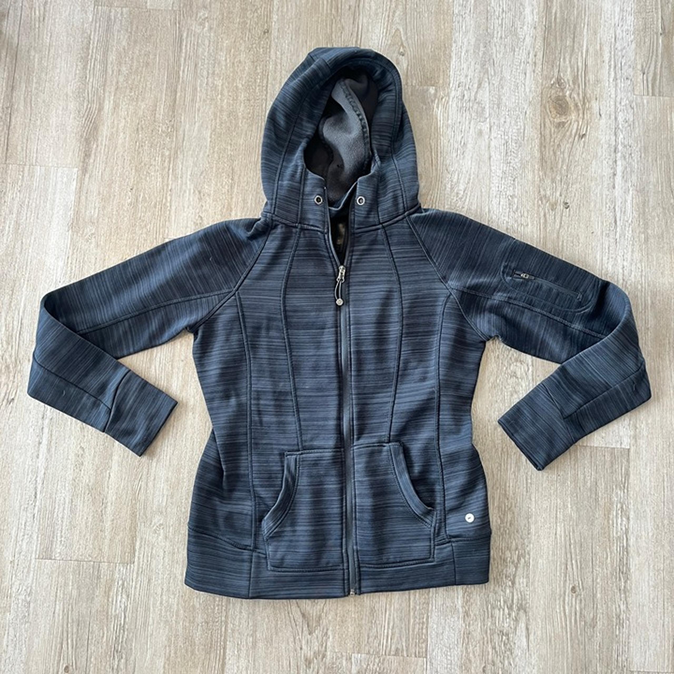 Womens 90 Degree Dark Grey Zipper Jacket - L - 90 Degree By Reflex