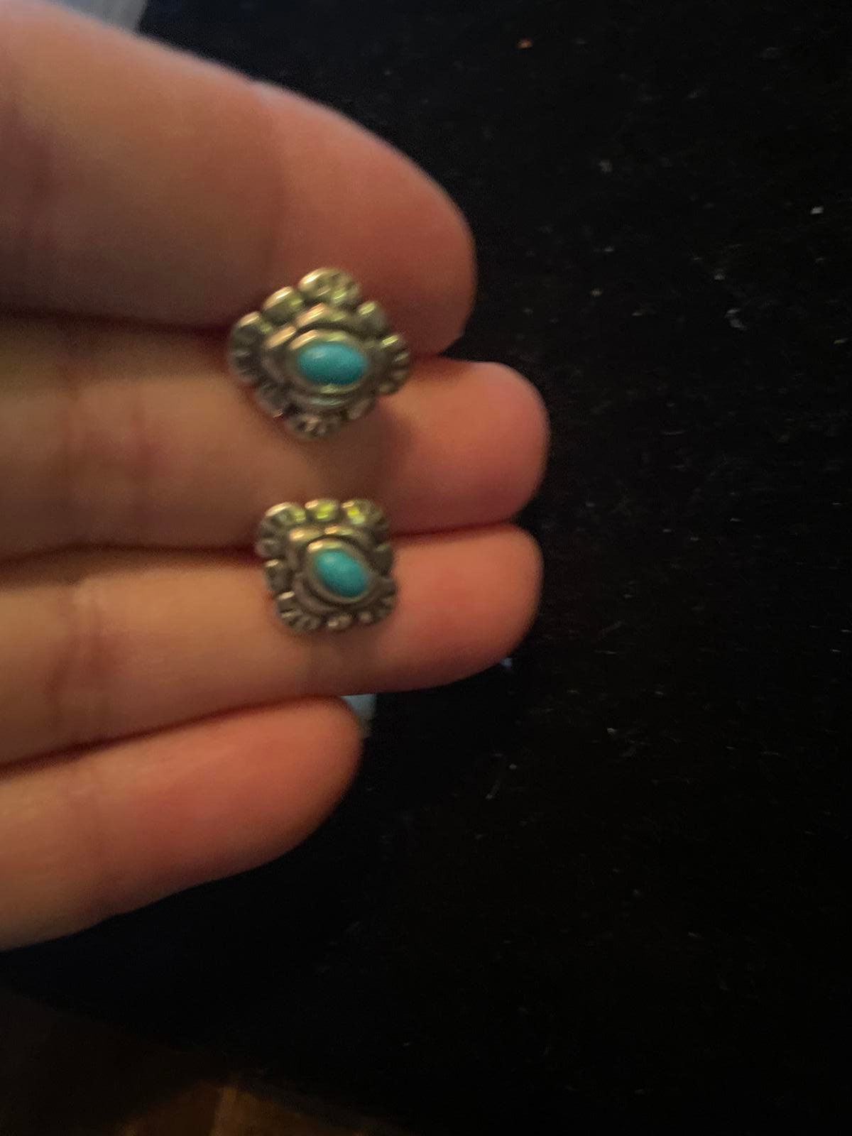 925 Sterling silver turquoise type earrings