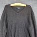 Club Room Men's 2-Ply Cashmere Knit Sweater Gray Large Long Sleeve V-Neck