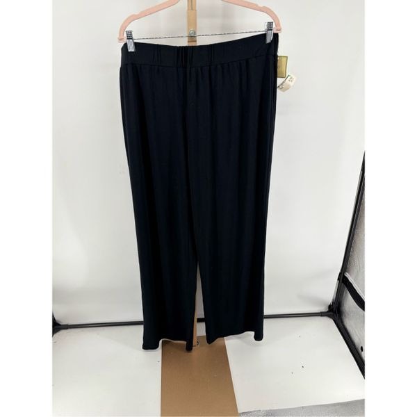 Comfy USA Womens Black Skinny Pants Modal Blend Lounge Pull On NWT Plus Size 3X