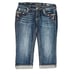 Miss Me Womens 31 Bedazzled Bling Thick Stitched Cuffed Capri Jeans