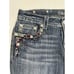 Miss Me Womens 31 Bedazzled Bling Thick Stitched Cuffed Capri Jeans
