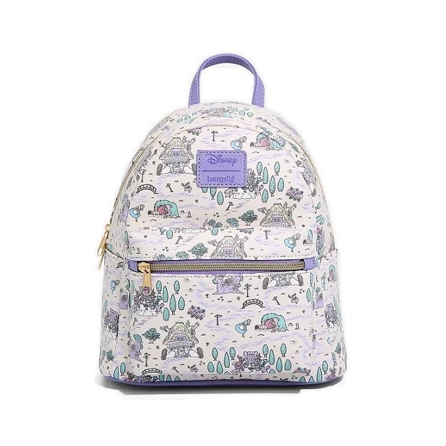 Disney Loungefly Mini Backpack Alice in Wonderland Map Treehouse Pastel Purple