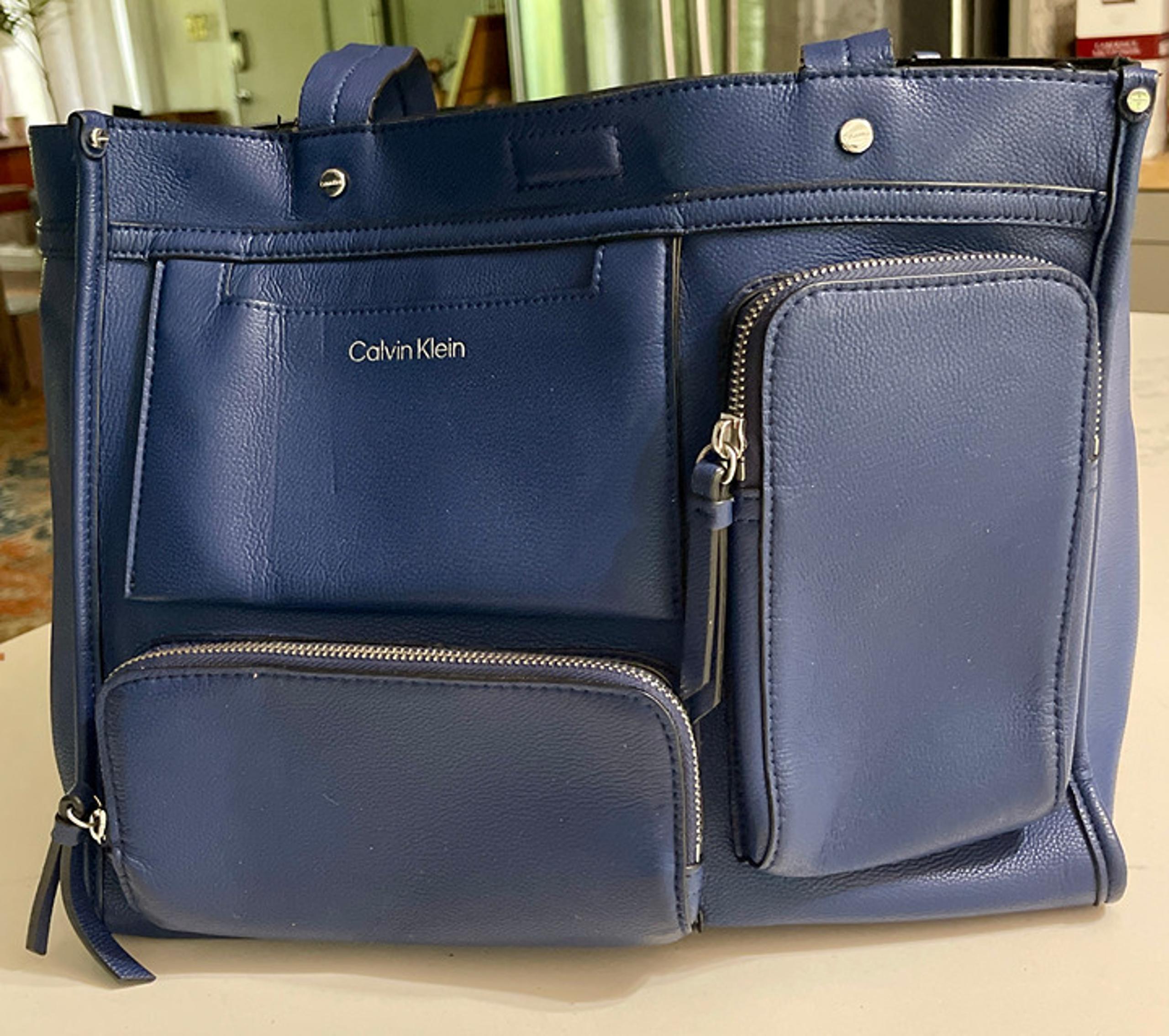 Calvin Klein Women's Ember Organizational Tote Navy Blue
