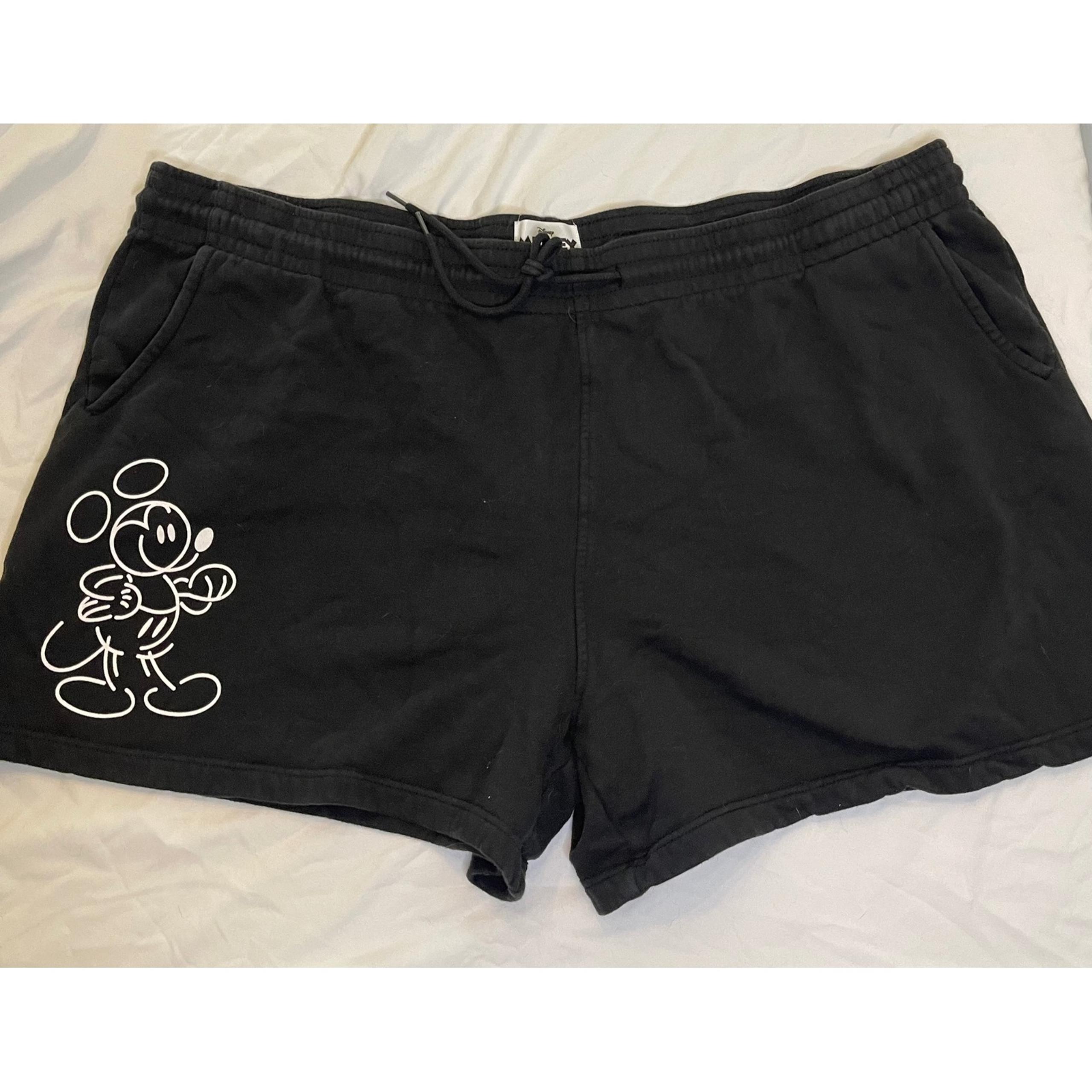 Disney Mickey Mouse Shorts Lounge Sleepwear Comfy Black Womens Size S