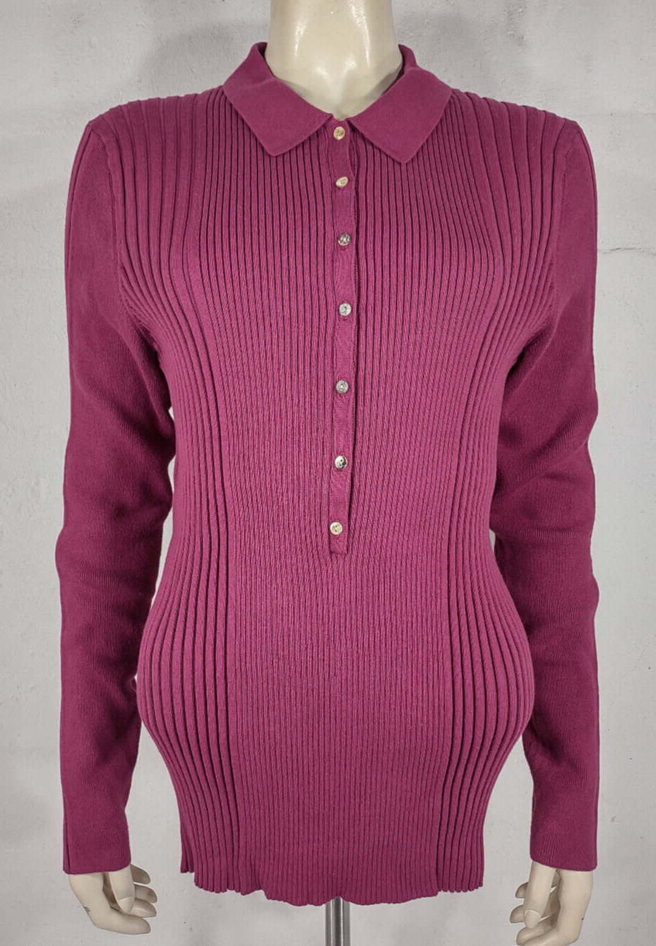 NWOT Sundance raspberry magenta cotton blend ribbed top blouse womens XXL 2X