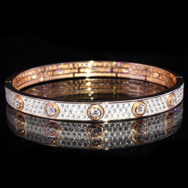 New Rose Gold Finish Solitaire Bracelet