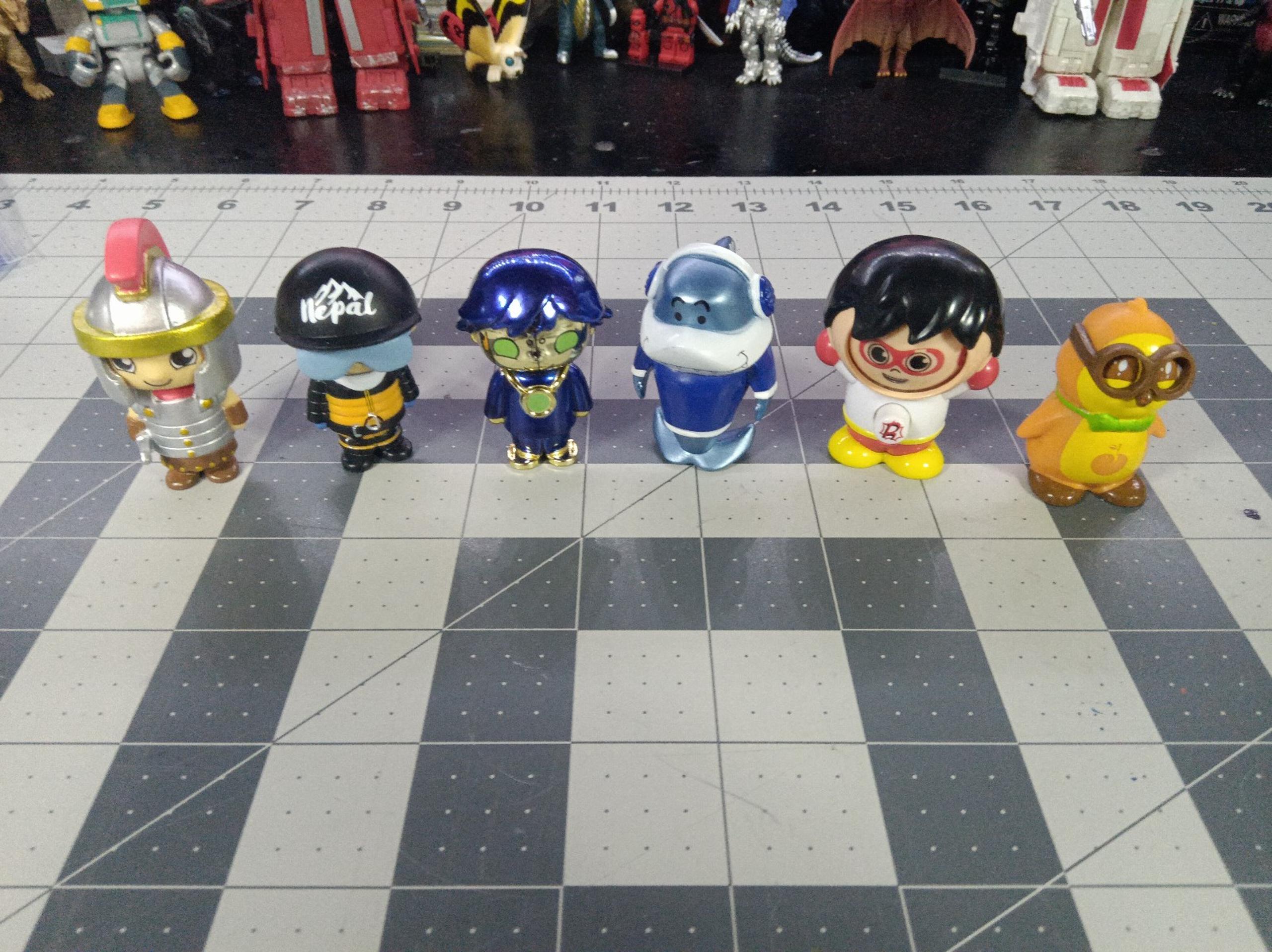 LOT OF 6 Ryan's World Vinyl Figures 1 changing Faces