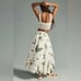 Anthropologie High Low Bubble Skirt - Leaf Print XL