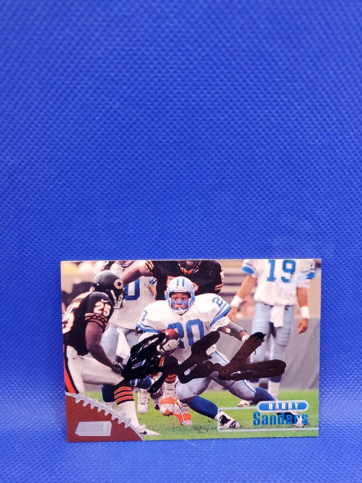 Barry Sanders Autograph Topps Stadium Club