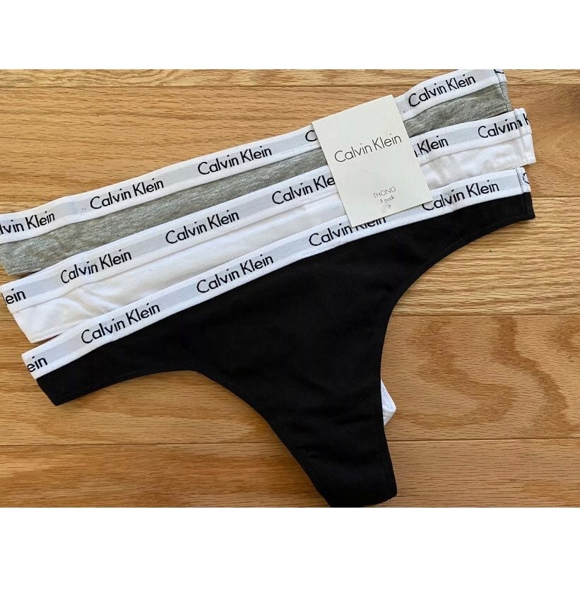 S NWT 3 Calvin Klein Carousel Logo Thong