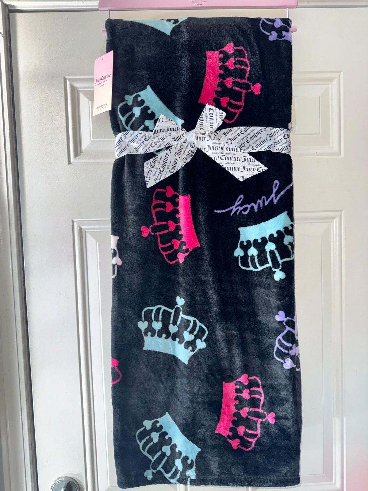 Juicy Couture Plush Throw Princess Crown 50 In X 70 In