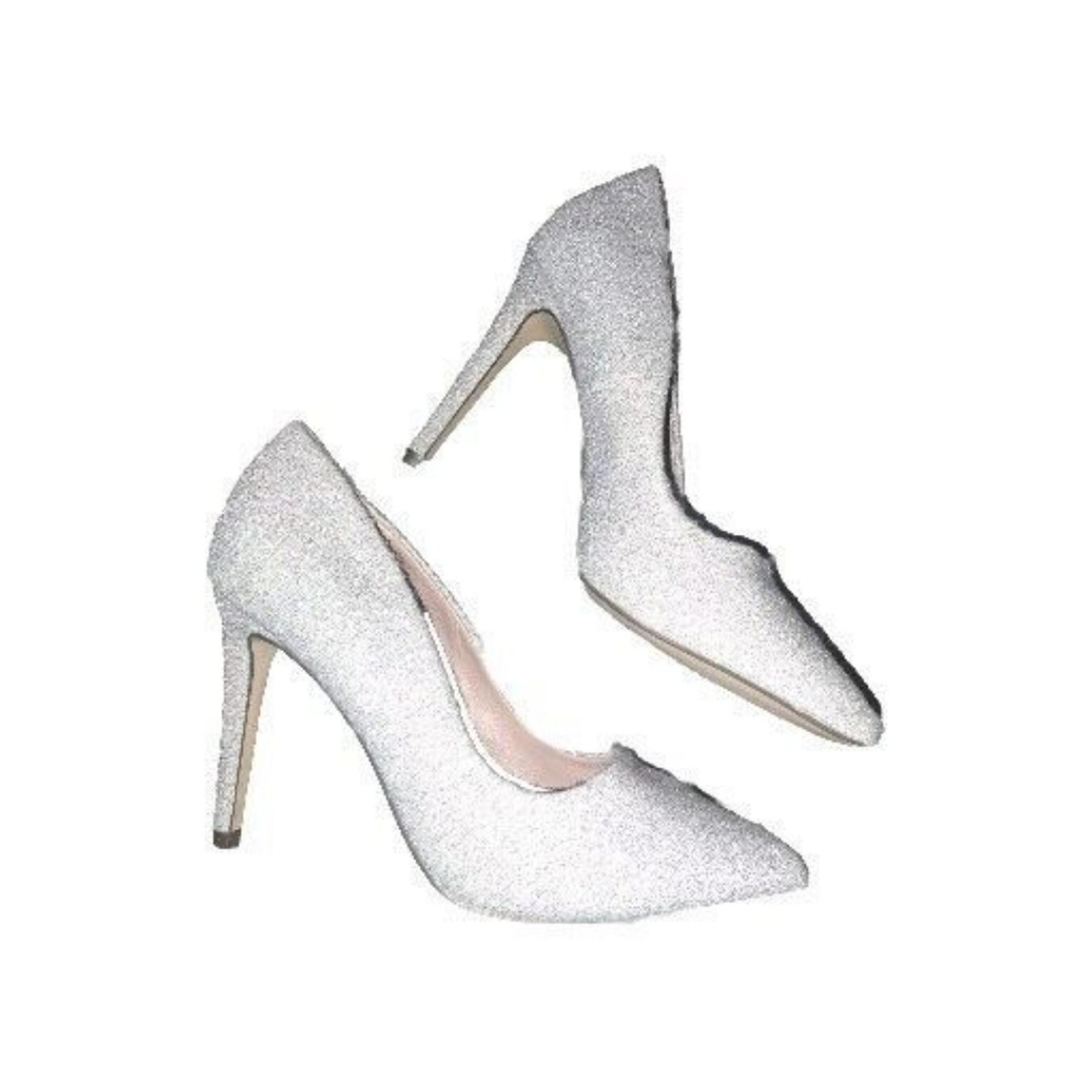 Call It Spring Womans Heels 4” Silver Sparkle Stiletto Pumps Size 7 Shoes