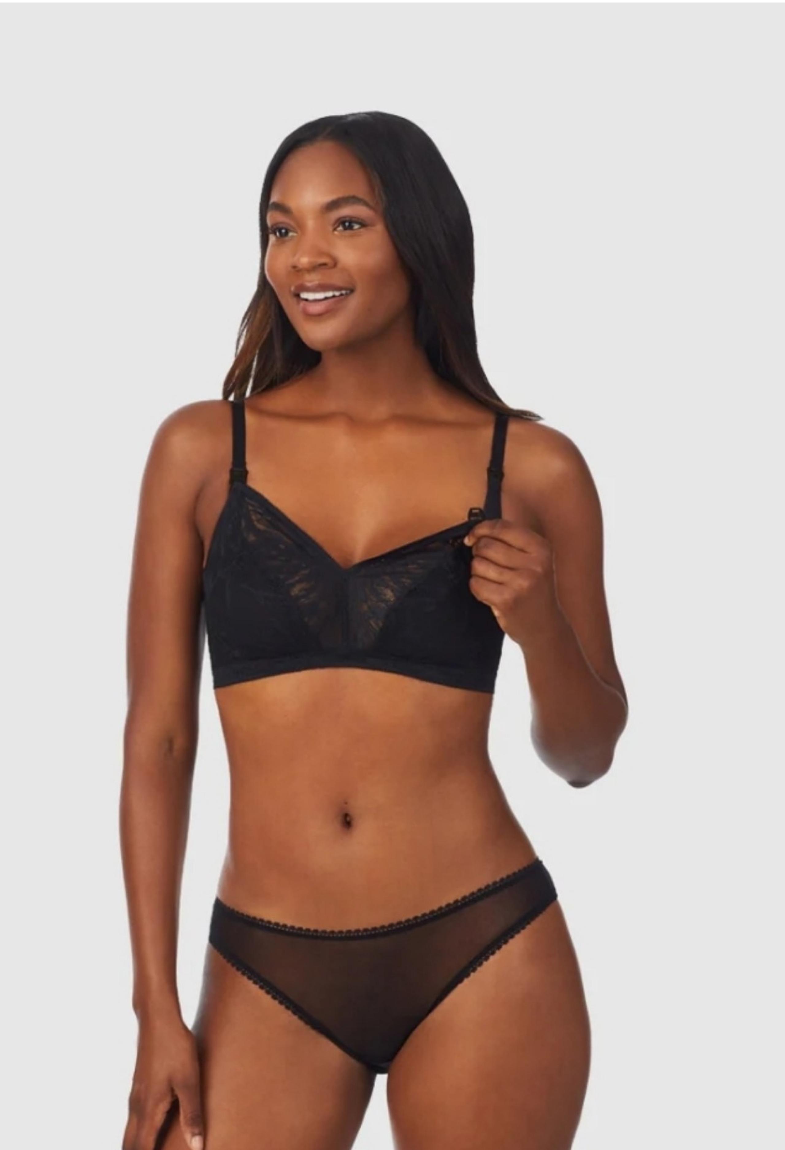 On Gossamer Sleek & Lace Maternity Bralette - Women's size MEDIUM