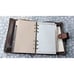 Beautiful Tusk Brand Leather 6 Ring Binder Planner 7.5 x5.5 Made In India