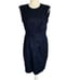 Karen Millen Shimmery Navy Draped Sheath Dress| Size 8