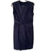 Karen Millen Shimmery Navy Draped Sheath Dress| Size 8