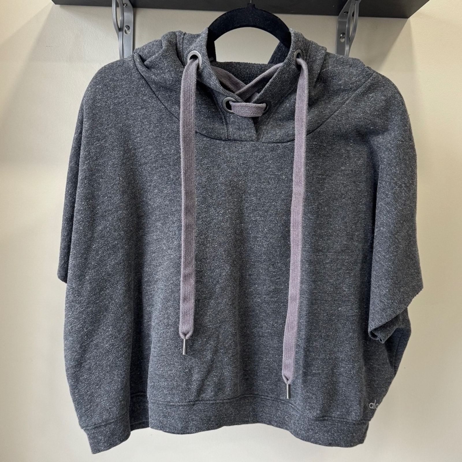 Alo Yoga Grey Crop Hoodie