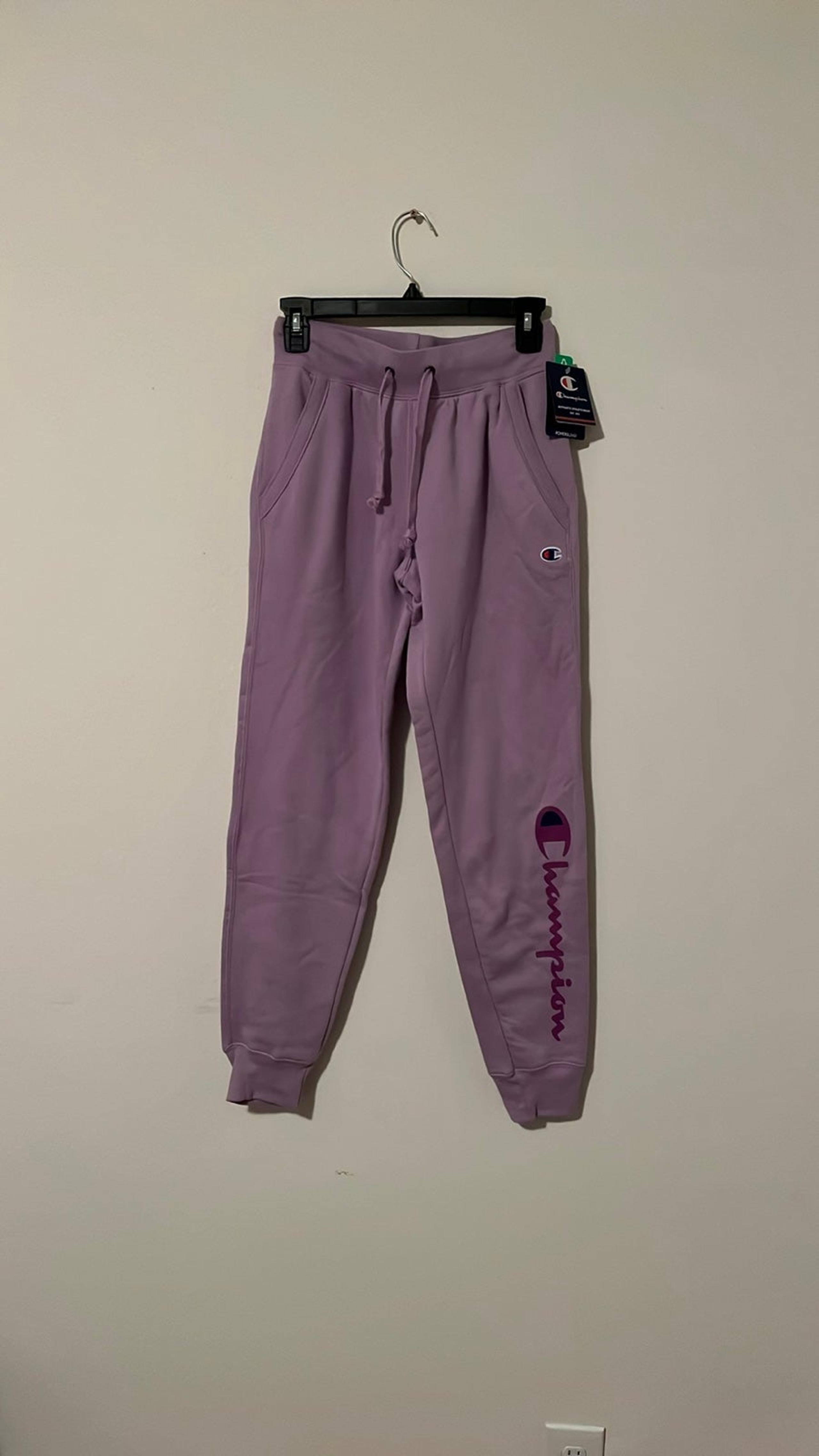 Champion Women's Powerblend Graphic Jogger Sweatpants. 60% polyester 40% cotton.